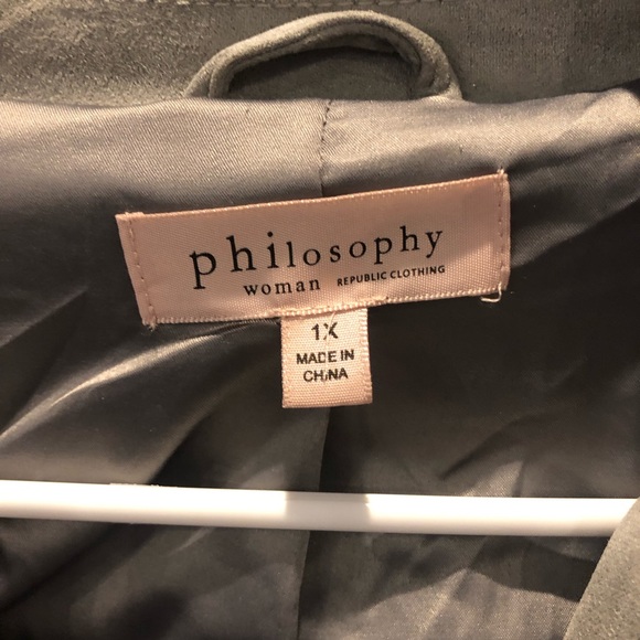 Philosophy Faux Suede Southwest Jacket 1X - Picture 4 of 12